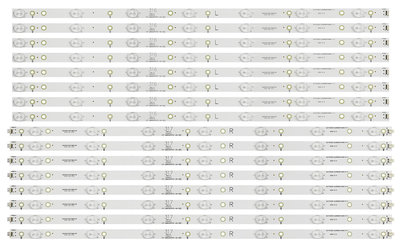 PHILIPS 65PUS6121/12 - LED Stips - 16Pcs - 8x 14 LED - LD65P19U - 65ADM2-R/L - LB-PC3030-GJUHD658X14ADM2-L/R - 996599001100